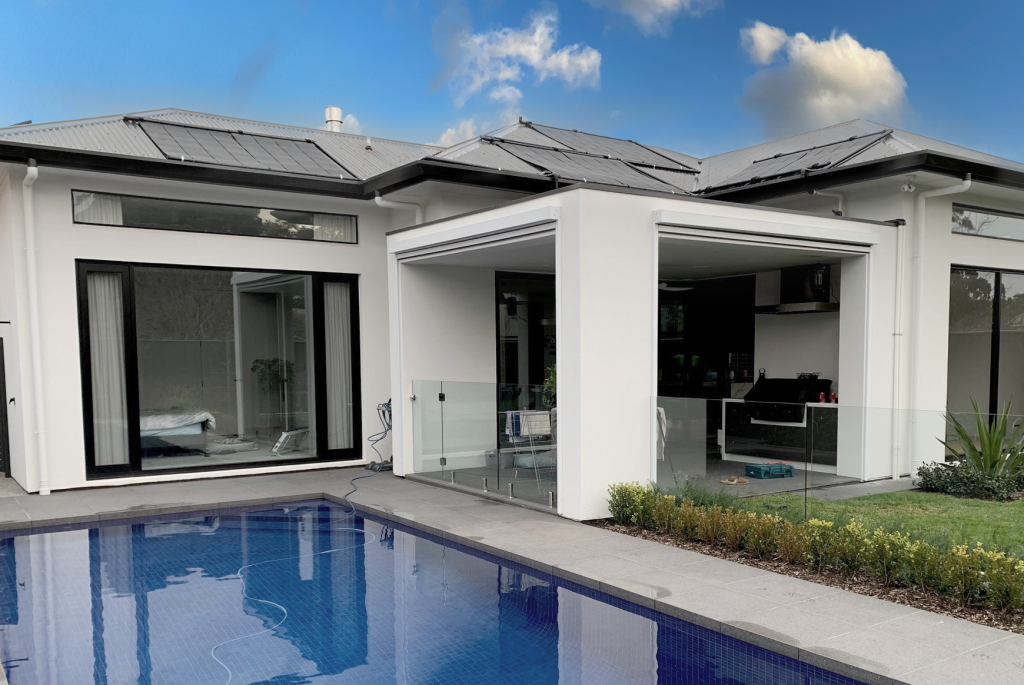 Home with Solar Pool Heating